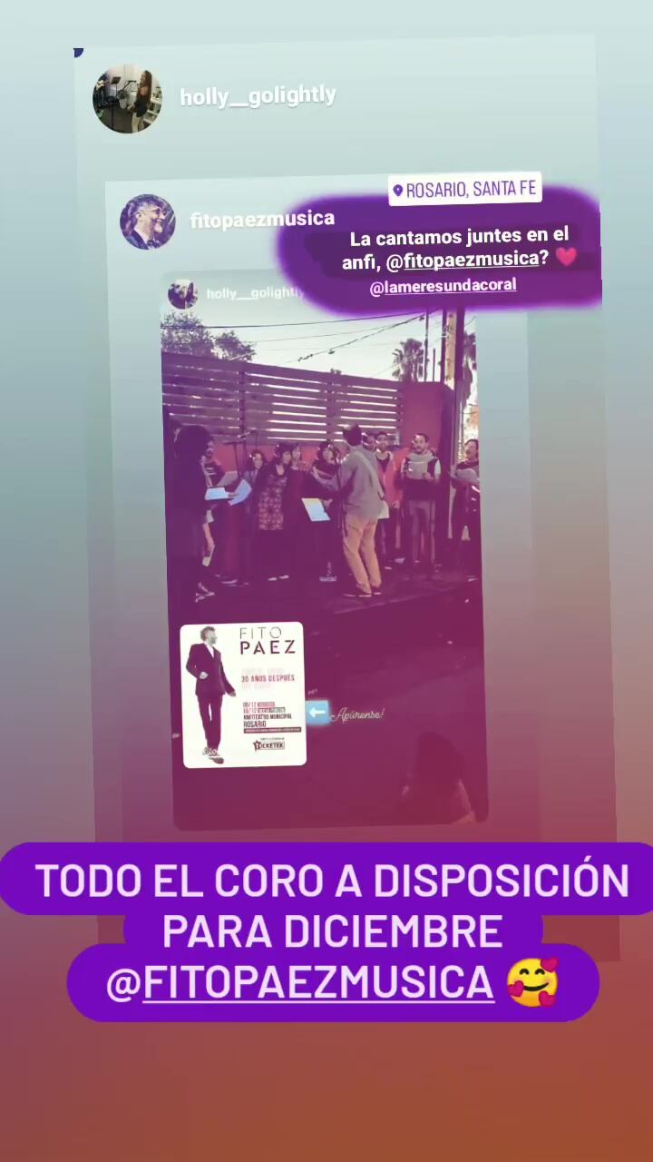 El grupo despejó su agenda de inmediato cuando vio la publicación online de Fito.