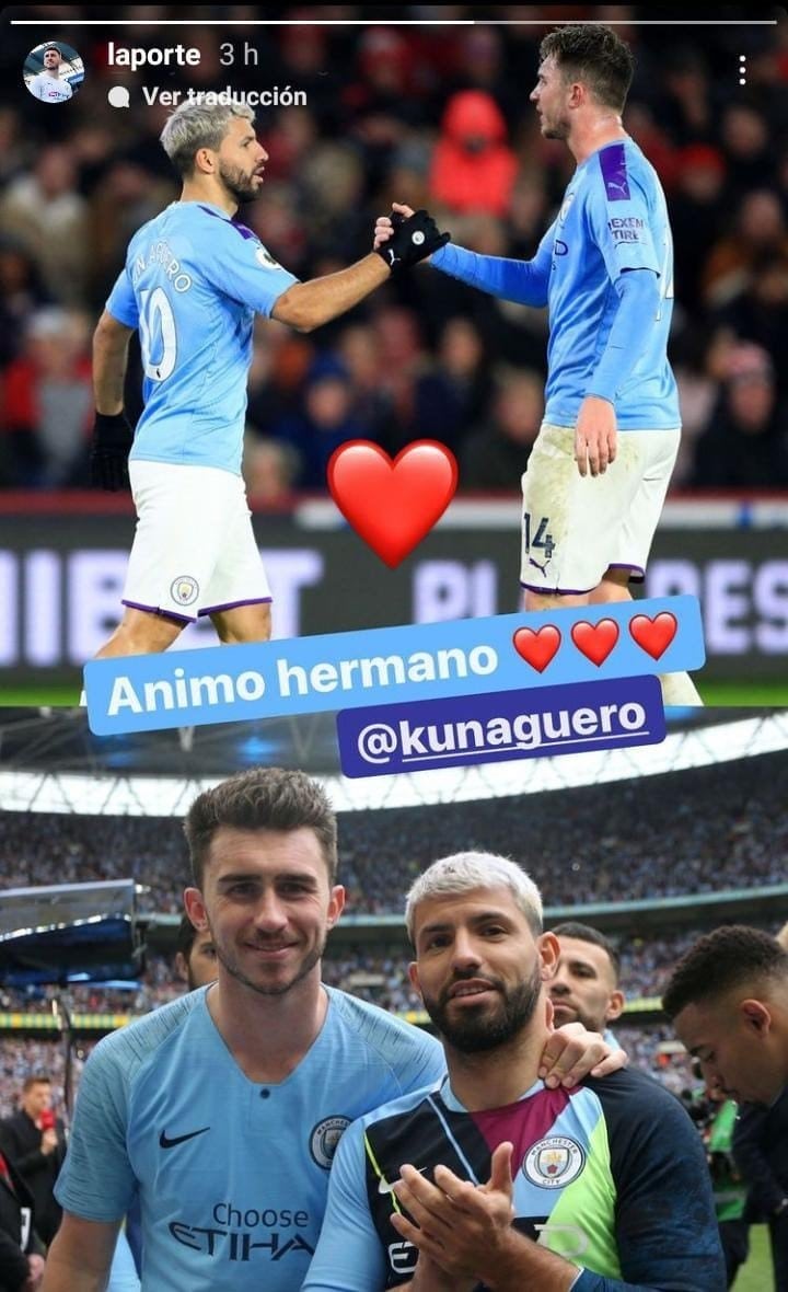 El mensaje de apoyo para el Kun Agüero