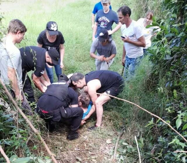 Hallaron debilitado al hombre que era buscado en San Vicente,