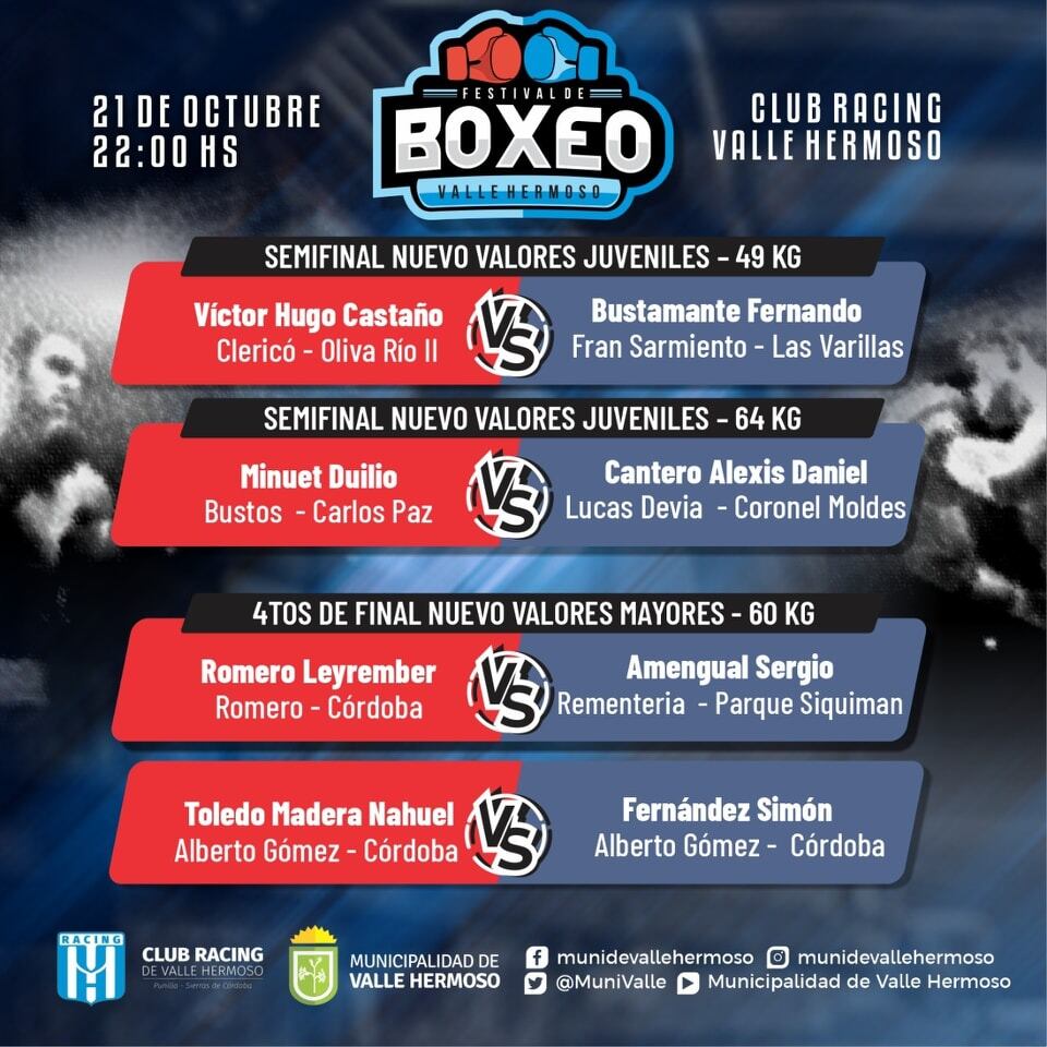 Boxeo en Valle Hermoso