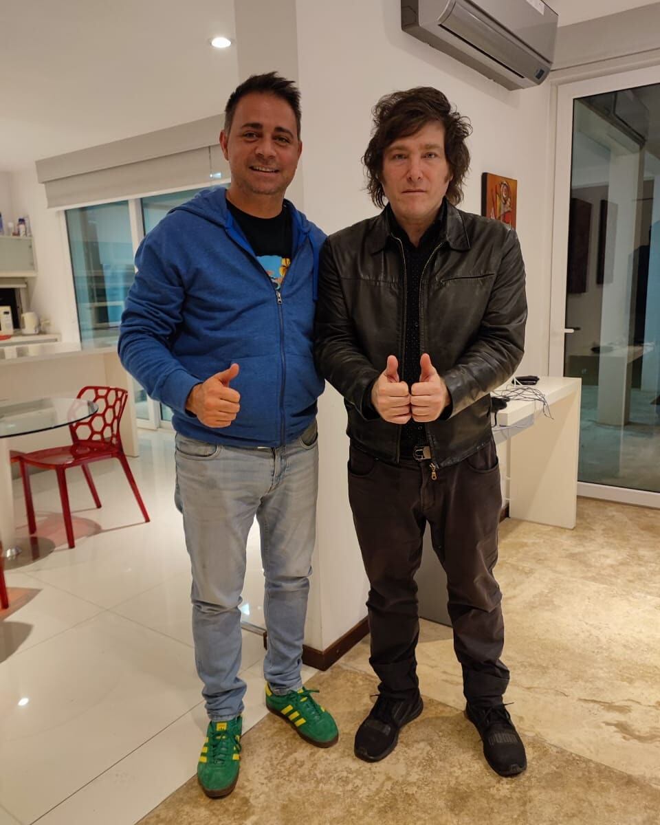 Mauricio "palito" Davico -con Javier Milei.