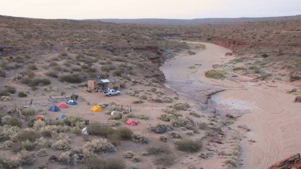 El descubrimiento fue en Cañadón de Las Campanas.