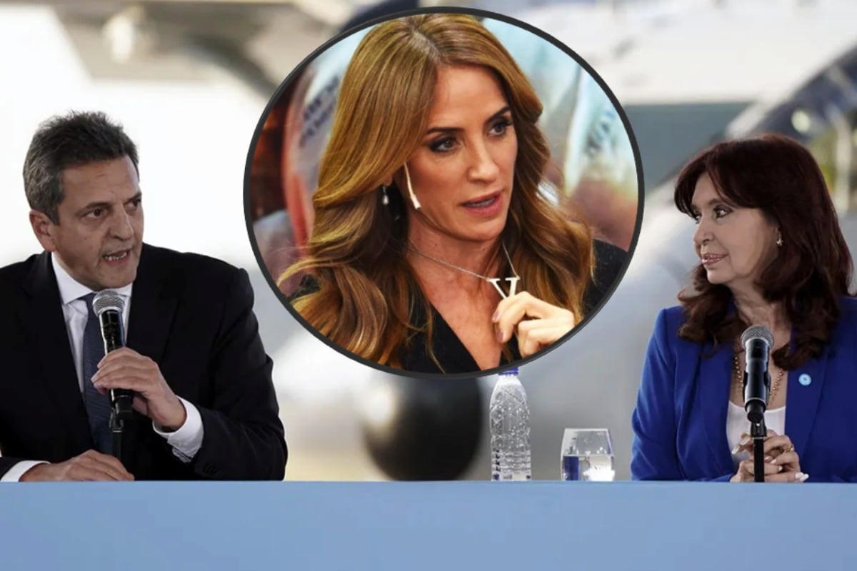 Sergio Massa junto a Cristina Kirchner, en el acto donde la Vicepresidenta apuntó contra algunos funcionarios, entre ellos, Victoria Tolosa Paz.