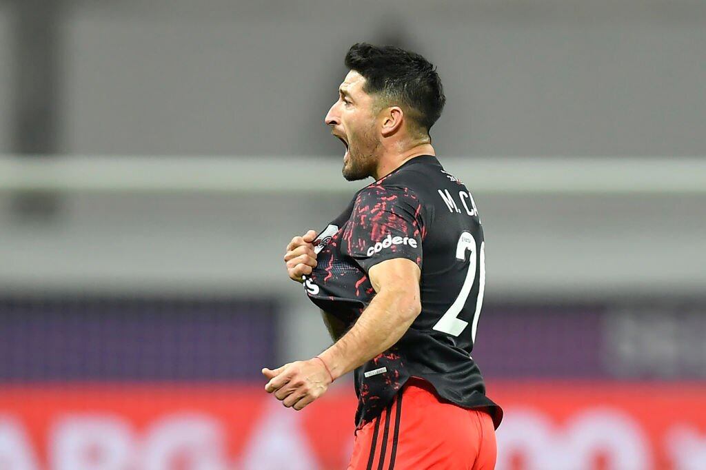 Milton Casco abrió el marcador con un golazo ante Barracas Central por la Copa Argentina.