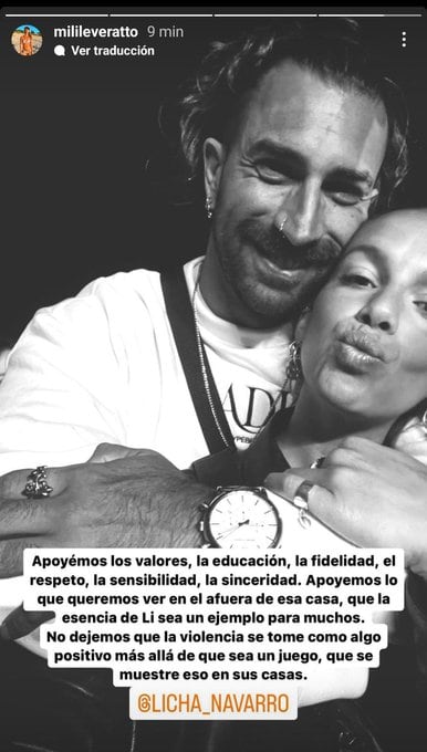 El mensaje de Milagros, la novia de Lisandro de Gran Hermano 2024.