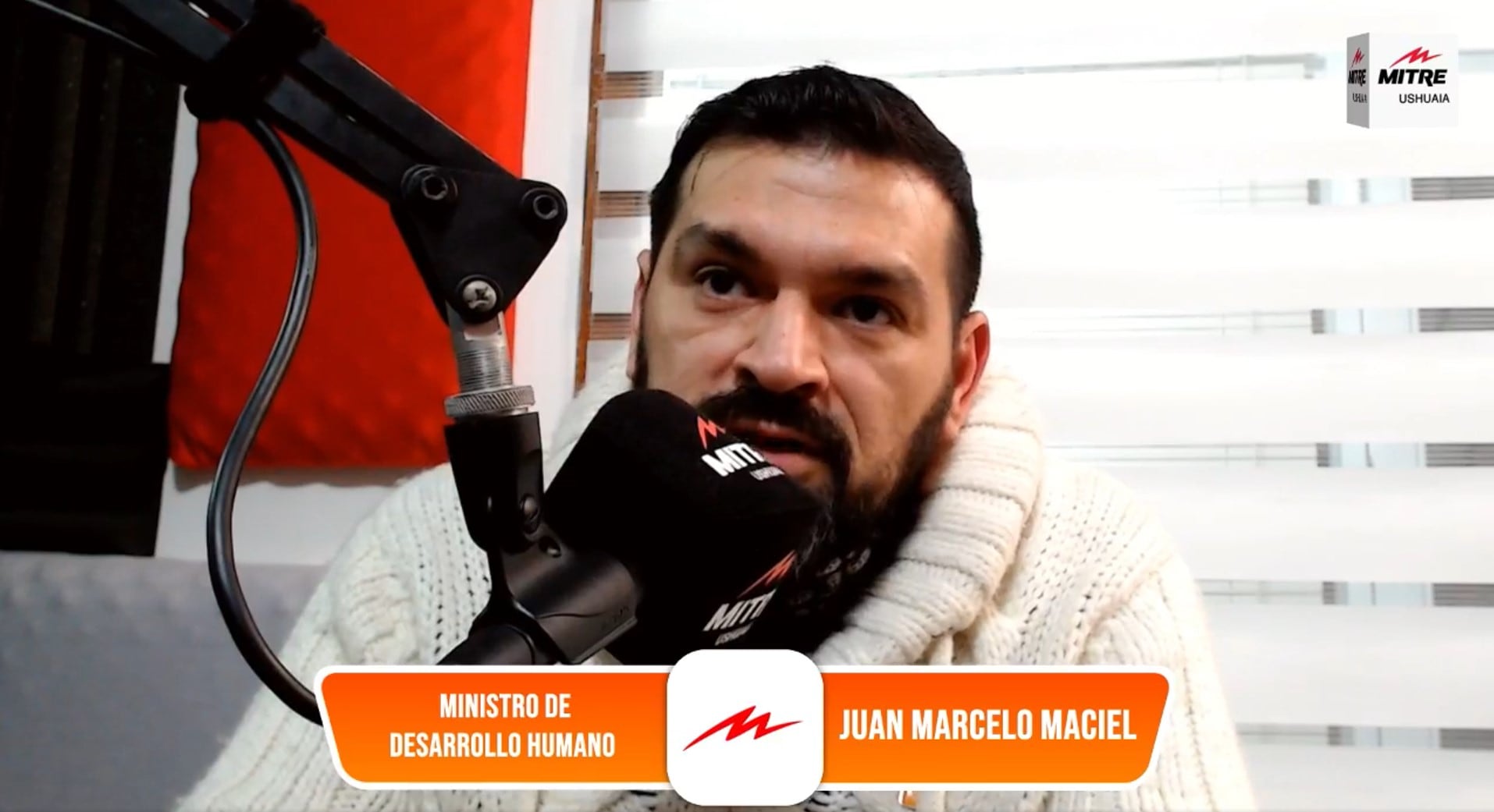 Marcelo Maciel, en Radio Mitre Ushuaia.