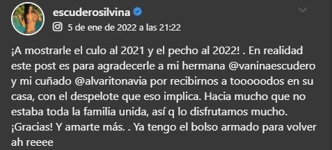 La reflexión de Silvina Escudero