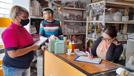 Controles en comercios de la ciudad de San Luis