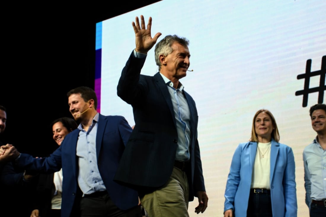 Mauricio Macri participó de un acto de campaña en la ciudad santafesina de Rosario. (Clarín)