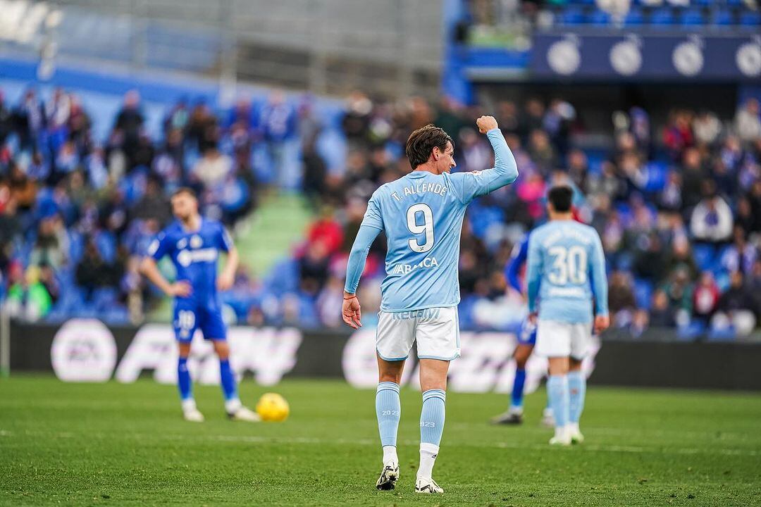 El delantero Tadeo Allende, actualmente en el Celta de España. (Prensa Celta).