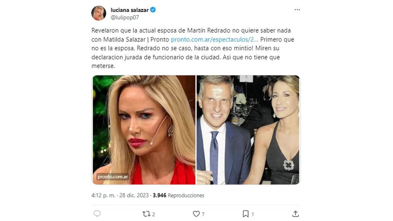 El tweet de Luciana que dio de qué hablar.