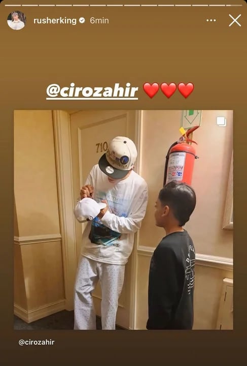 Rusher compartió en su cuenta de Instagram una foto con Ciro.