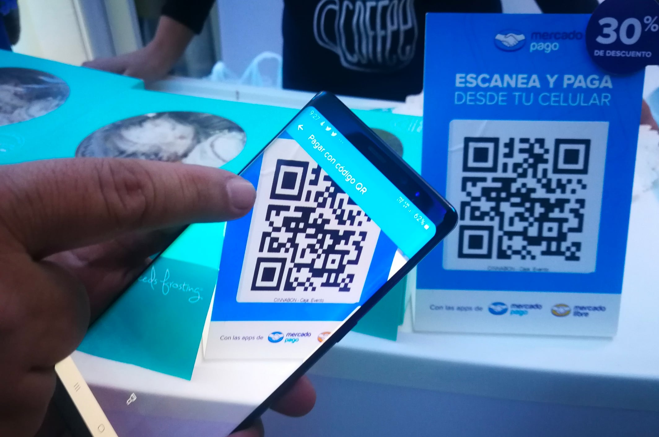 App de Mercado Pago para compras por QR.