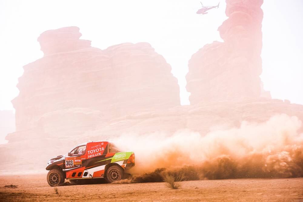 Yazeed Al Rajhi ganó con Toyota su segundo parcial en la presente edición del Dakar