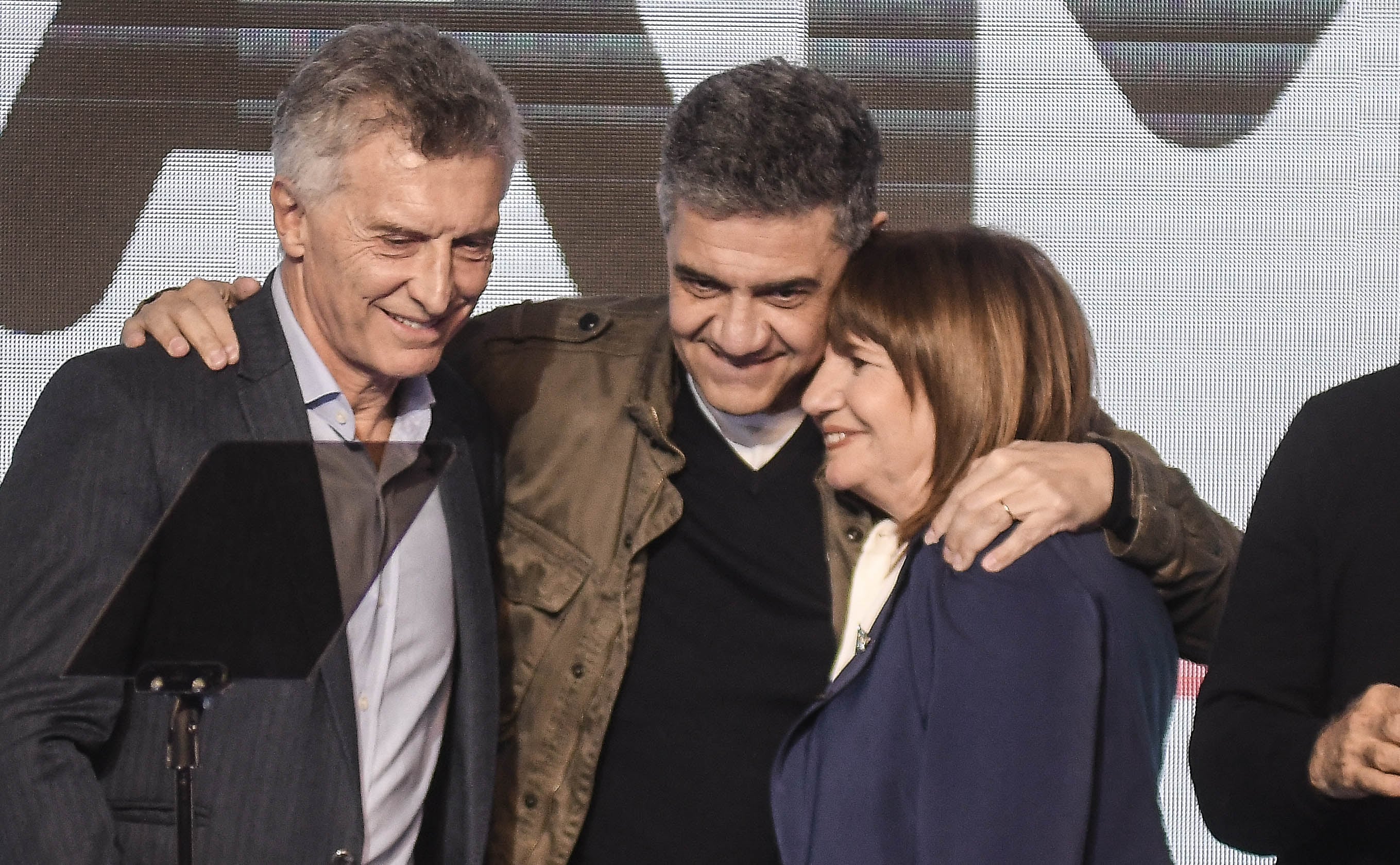 Jorge Macri, Mauricio Macri y Patricia Bullrich. Foto Federico Lopez Claro