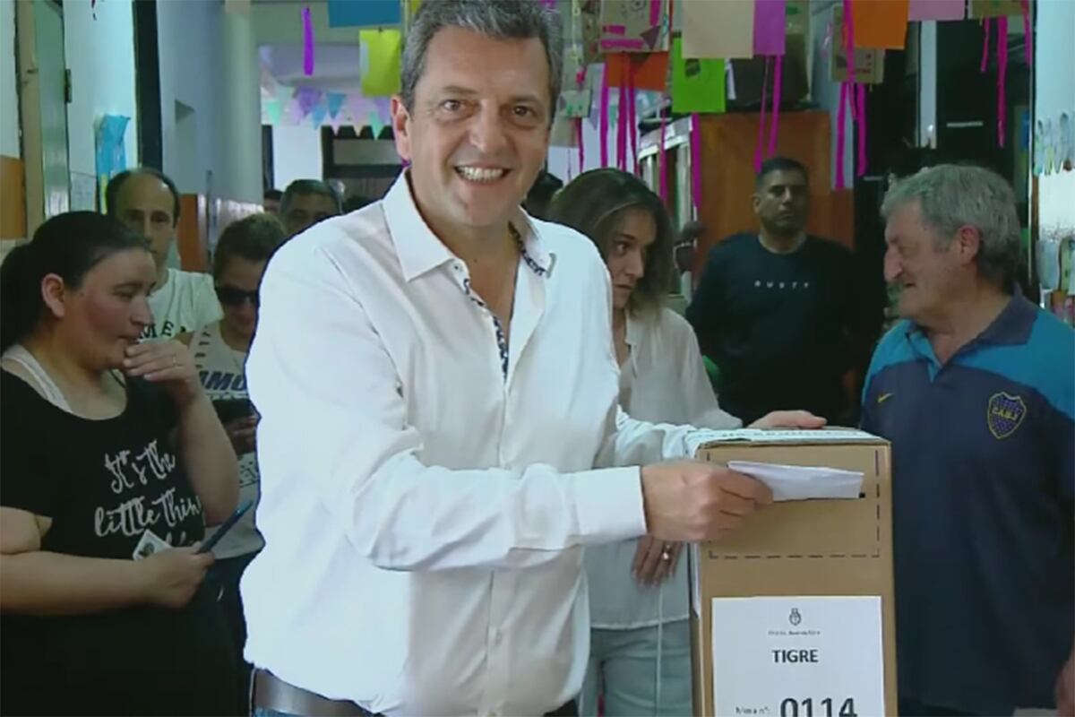 Votó Sergio Massa: “El lunes la Argentina sigue”