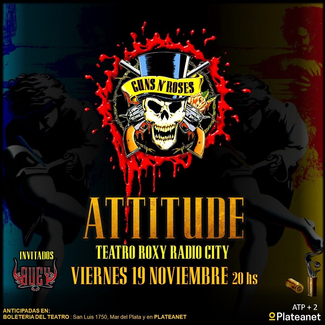 La banda homenaje a los Guns N' Roses se presentará el viernes 19 de noviembre, 20hs, en el Teatro Roxy.