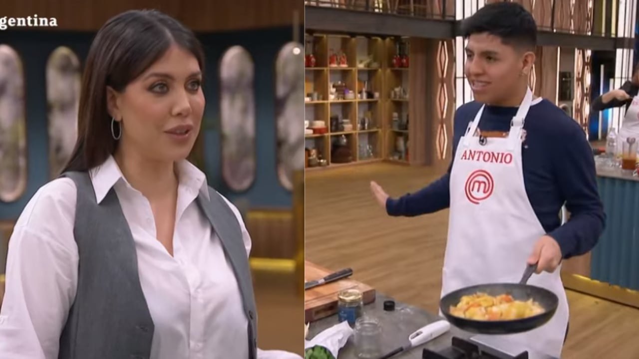 Wanda Nara y Antonio en MasterChef.