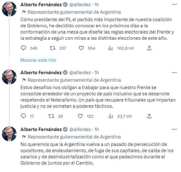 Con el objetivo de definir la estrategia electoral, el presidente hizo el llamado oficial a través de sus redes sociales.