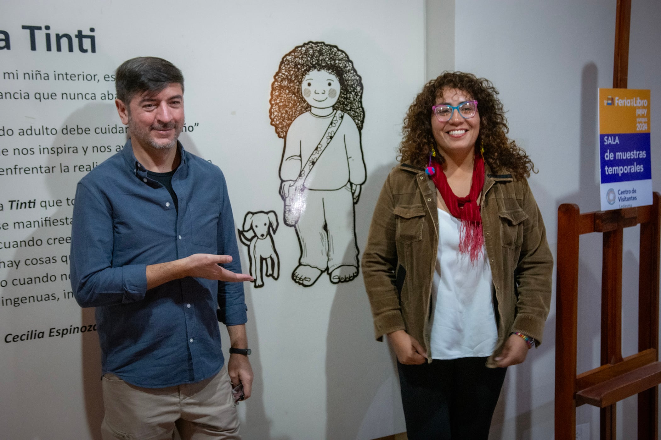 La organización destacó la sinergia del encuentro entre el consagrado ilustrador “Chanti” y la artista local Cecilia Espinoza.