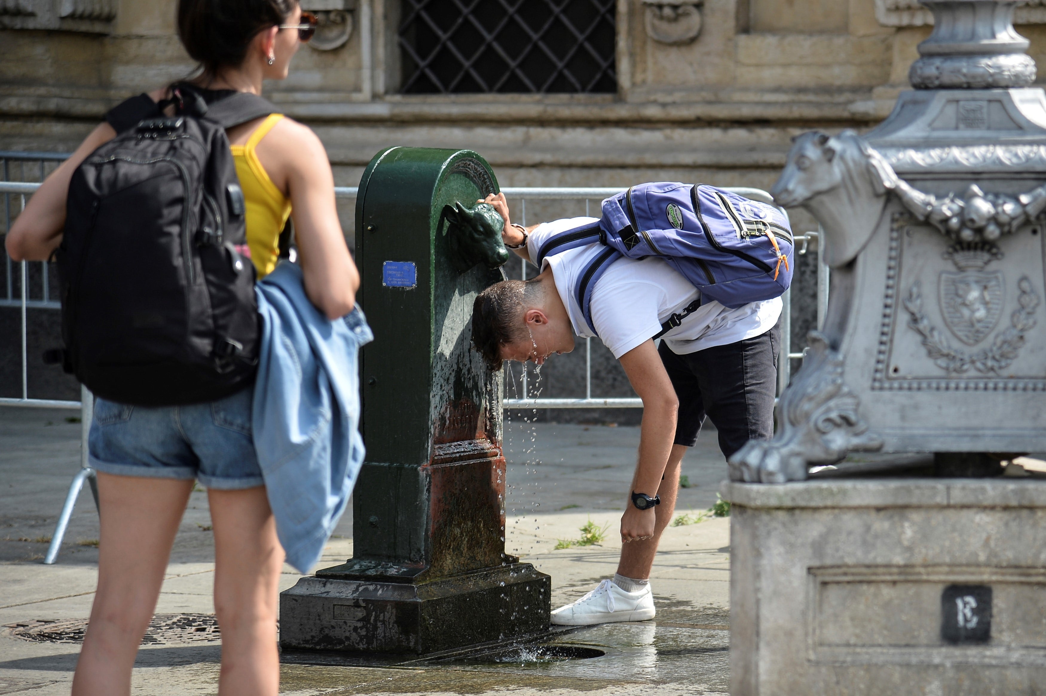 Calor en Turín, Italia. Foto: Alberto Gandolfo / LaPresse vía AP.