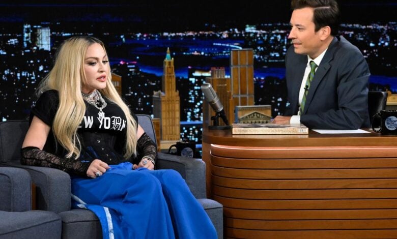 Madonna con Jimmy Fallon en su programa.