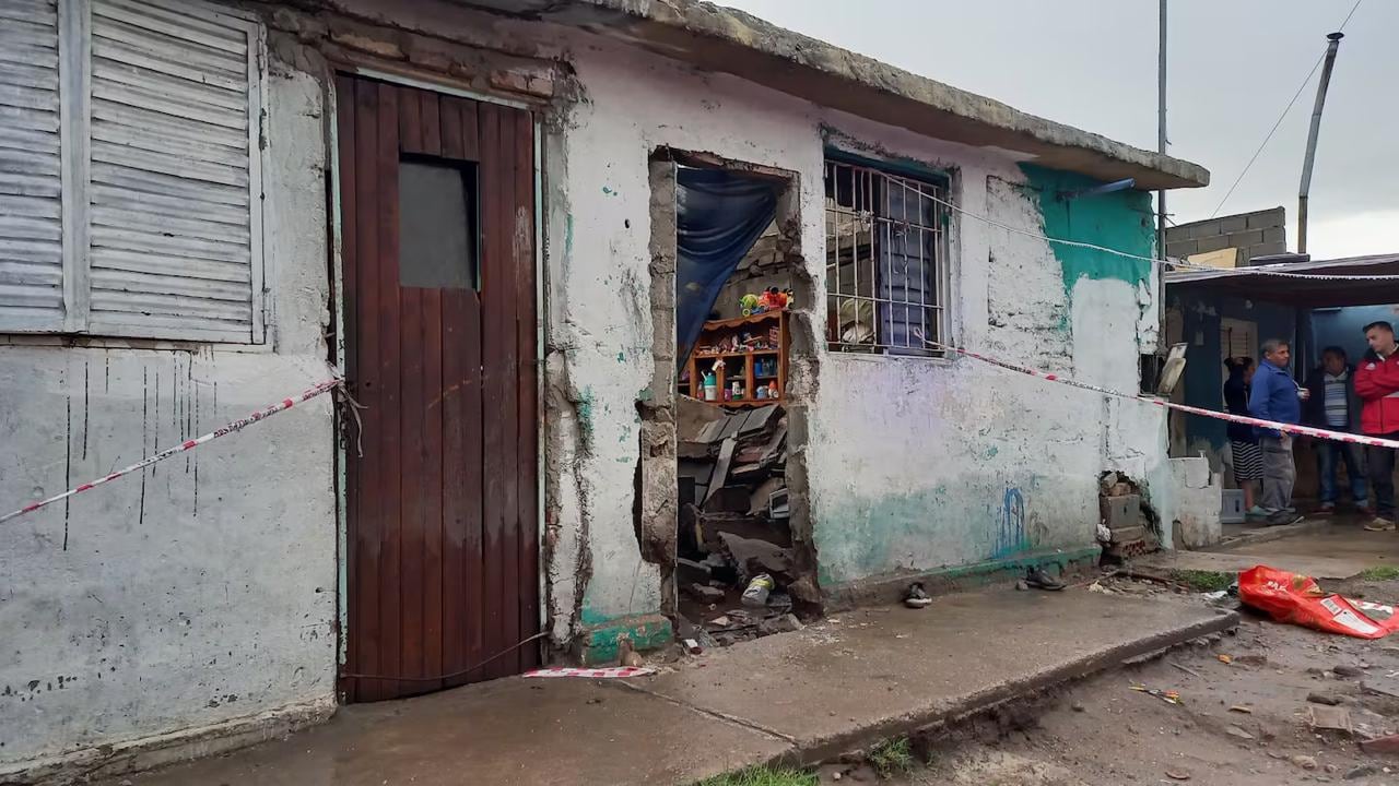 La casa donde murió el niño de 14 años.