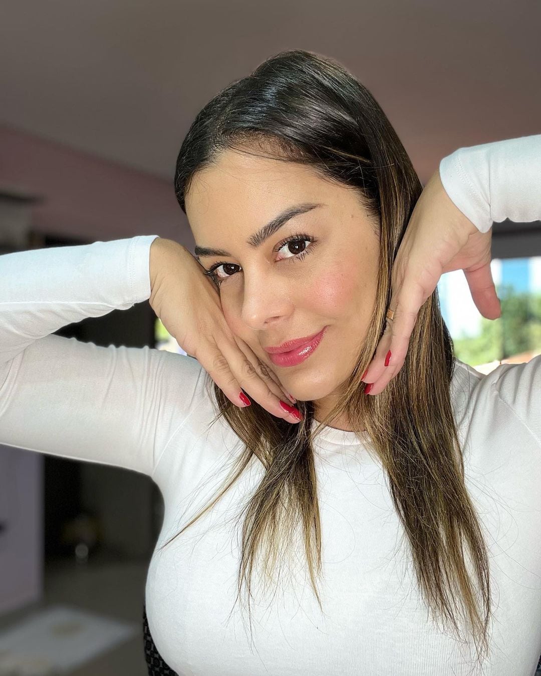 El maquillaje casual de Larissa Riquelme.