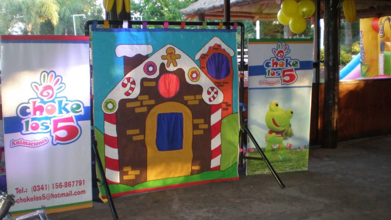 Parte del decorado usado en la fiesta de cumpleaños del sobrino de Lionel Messi