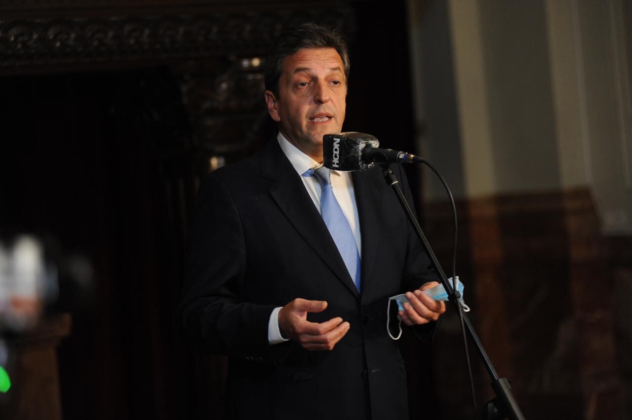 Massa llegó al Congreso para presidir la sesión. (Foto: Federico López Claro)