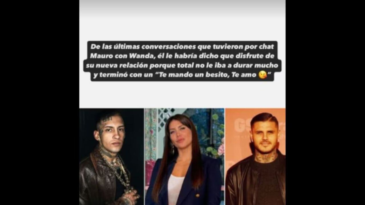 El presunto mensaje de Mauro Icardi a Wanda Nara.