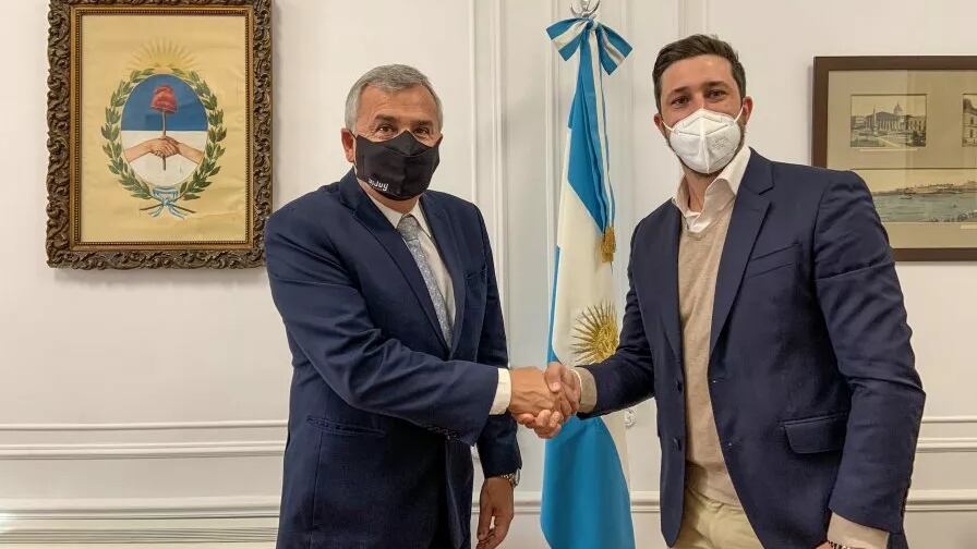 El gobernador Morales se reunió en España con Xavier Martínez, responsable del Departamento Comercial Cafina, una compañía asociada a Canopy Growth para la elaboración de aceite de cannabis de grado farmacéutico en Europa.