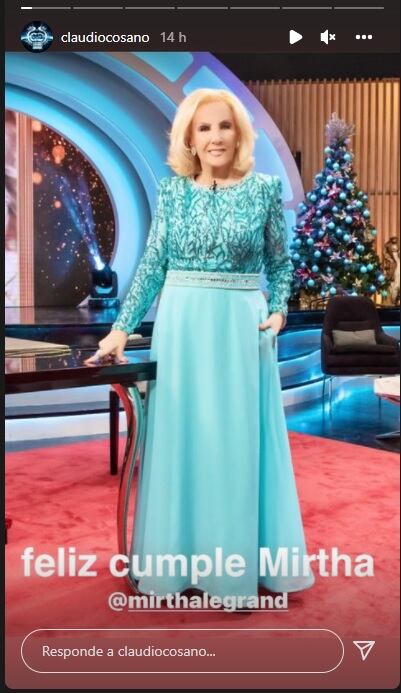 El vestido de Mirtha Legrand fue un diseño de Claudio Cosano