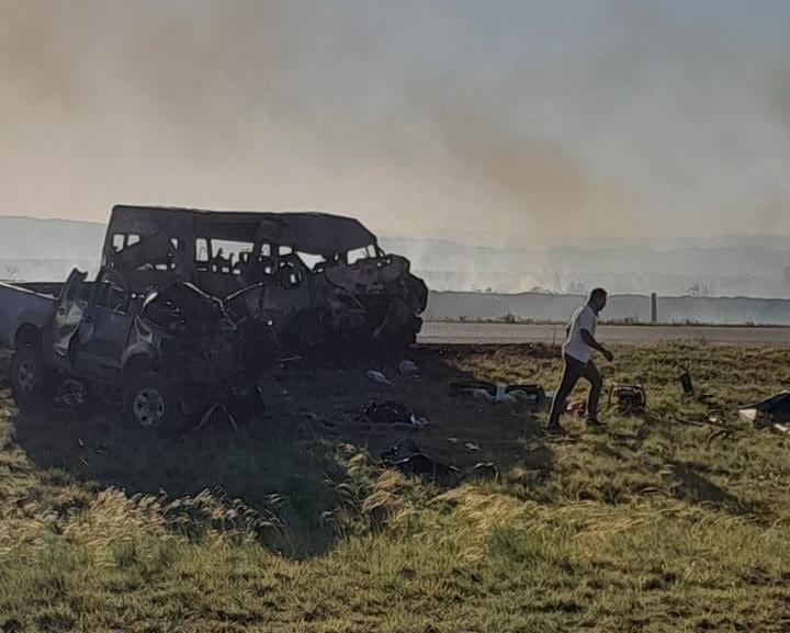 El trágico choque se produjo este domingo, en la ruta S-253. (Gentileza Diario Río Tercero)