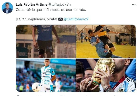 Luis Fabián Artime, presidente de Belgrano, destacó la cuna Celeste del Cuti.