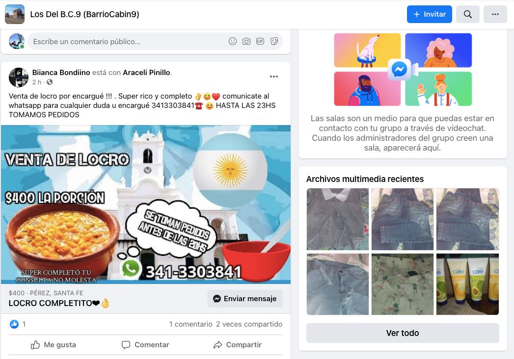 Página de Facebook en la ciudad de Pérez, para comprar, vender y ofrecer todo tipo de servicios