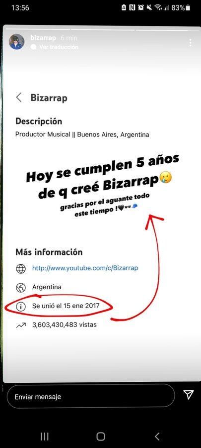 5 años de la creación del canal de Bizarrap