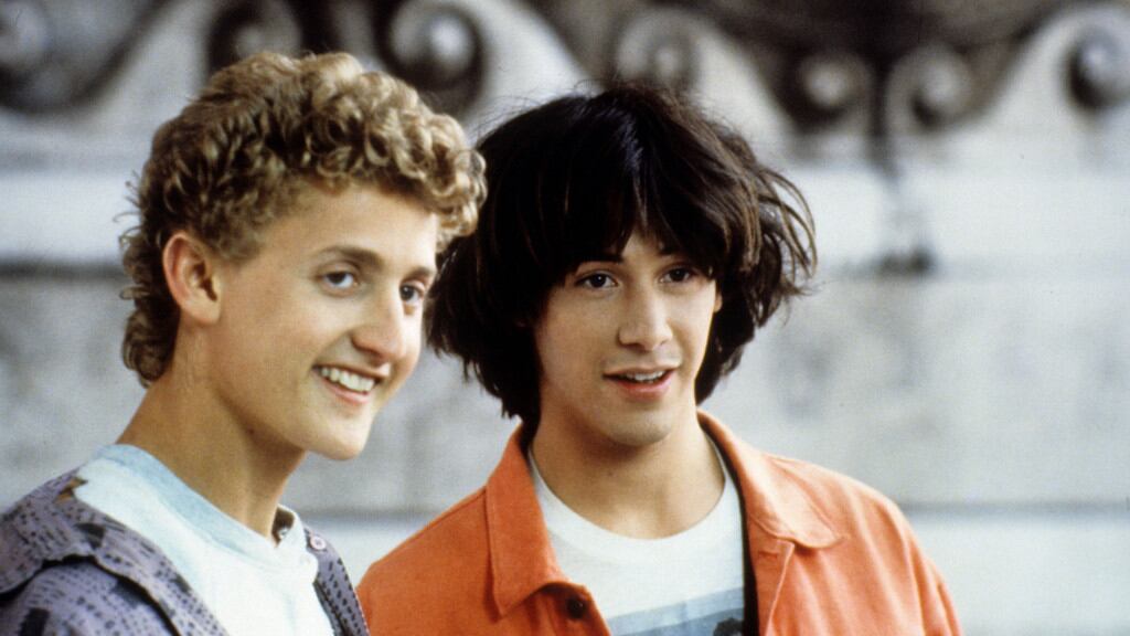 Keanu Reeves en Las alucinantes aventuras de Bill y Ted.