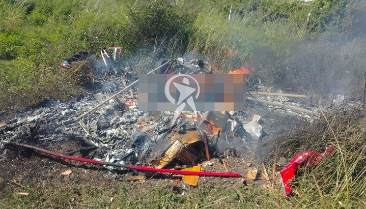 Así quedó la aeronave experimental que cayó en Salta.