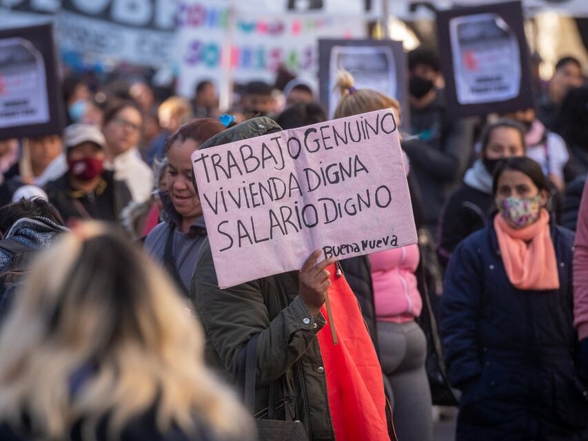 El reclamo de las organizaciones sociales podría crecer en las próximas semanas en reclamo del aumento en la pobreza. 