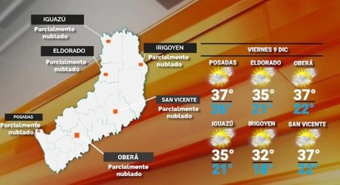 Continúa el calor en Misiones: se espera otra jornada con elevadas temperaturas.