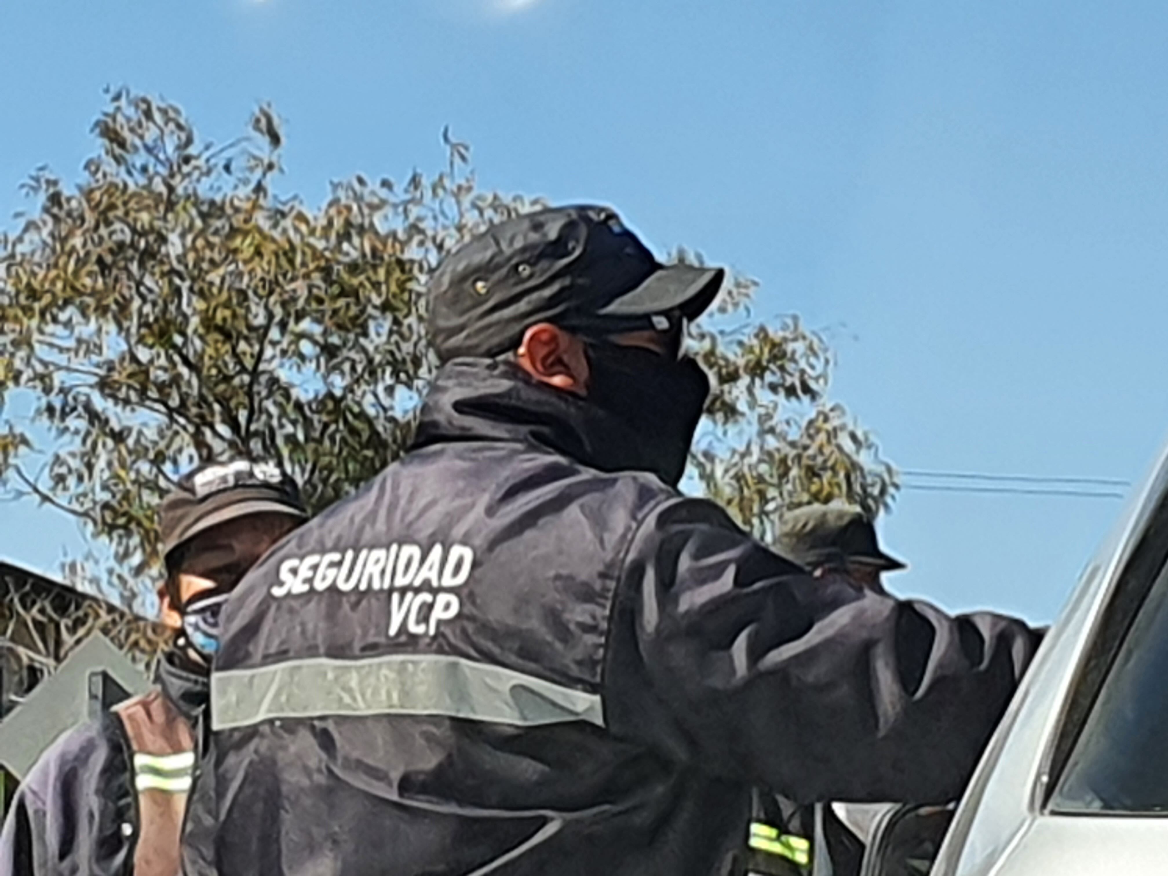 Personal de Seguridad VCP, en uno de los controles en la ciudad.