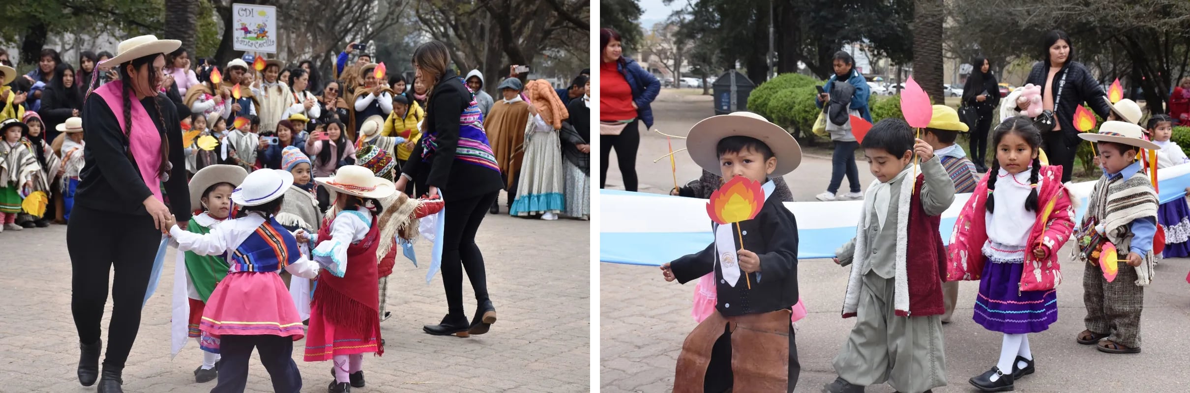 Decenas de niñas y niños fueron protagonistas de un encuentro de los Centros de Desarrollo Infantil (CDI) de la Secretaría de Niñez, Adolescencia y Familia provincial, para evocar el Éxodo Jujeño.