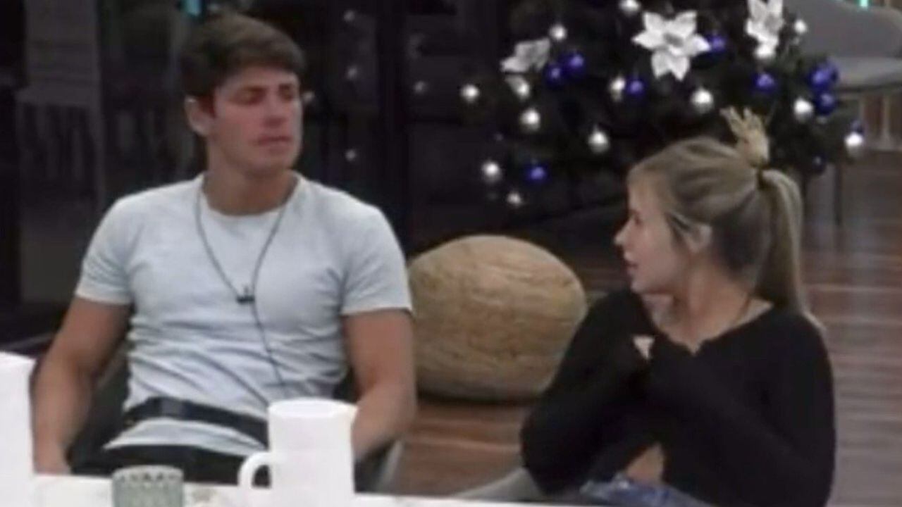 Coti Romero y Marcos Ginocchio dentro de la casa de Gran Hermano. 