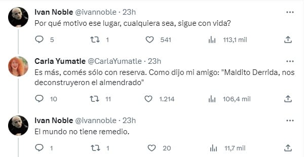 Fue a un restaurante de Chacarita, le sirvieron un almendrado “para armar” y fue viral en Twitter