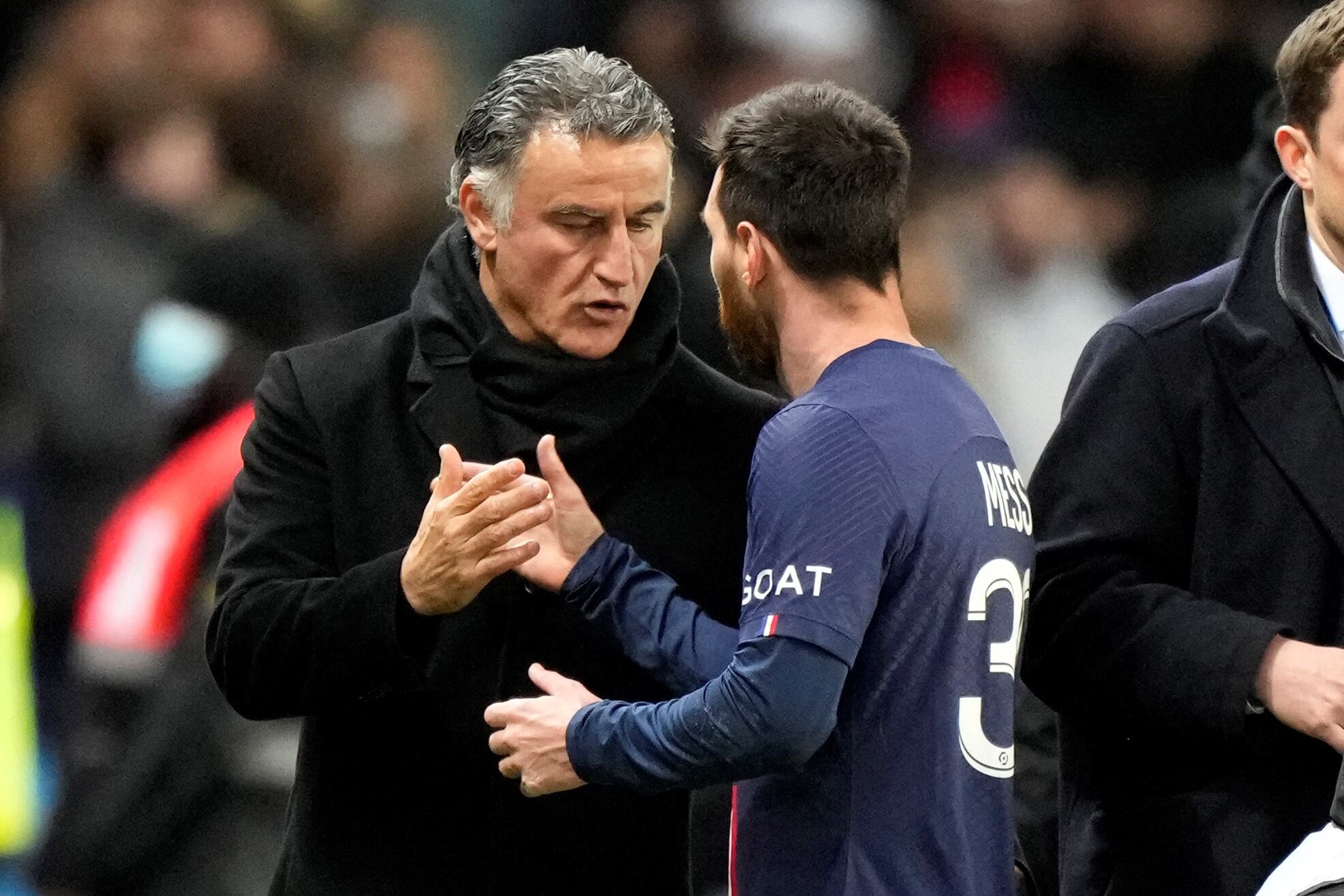 El entrenador del Paris Saint Germain, Christophe Galtier destacó a Lionel Messi como el "mejor del mundo". (AP)