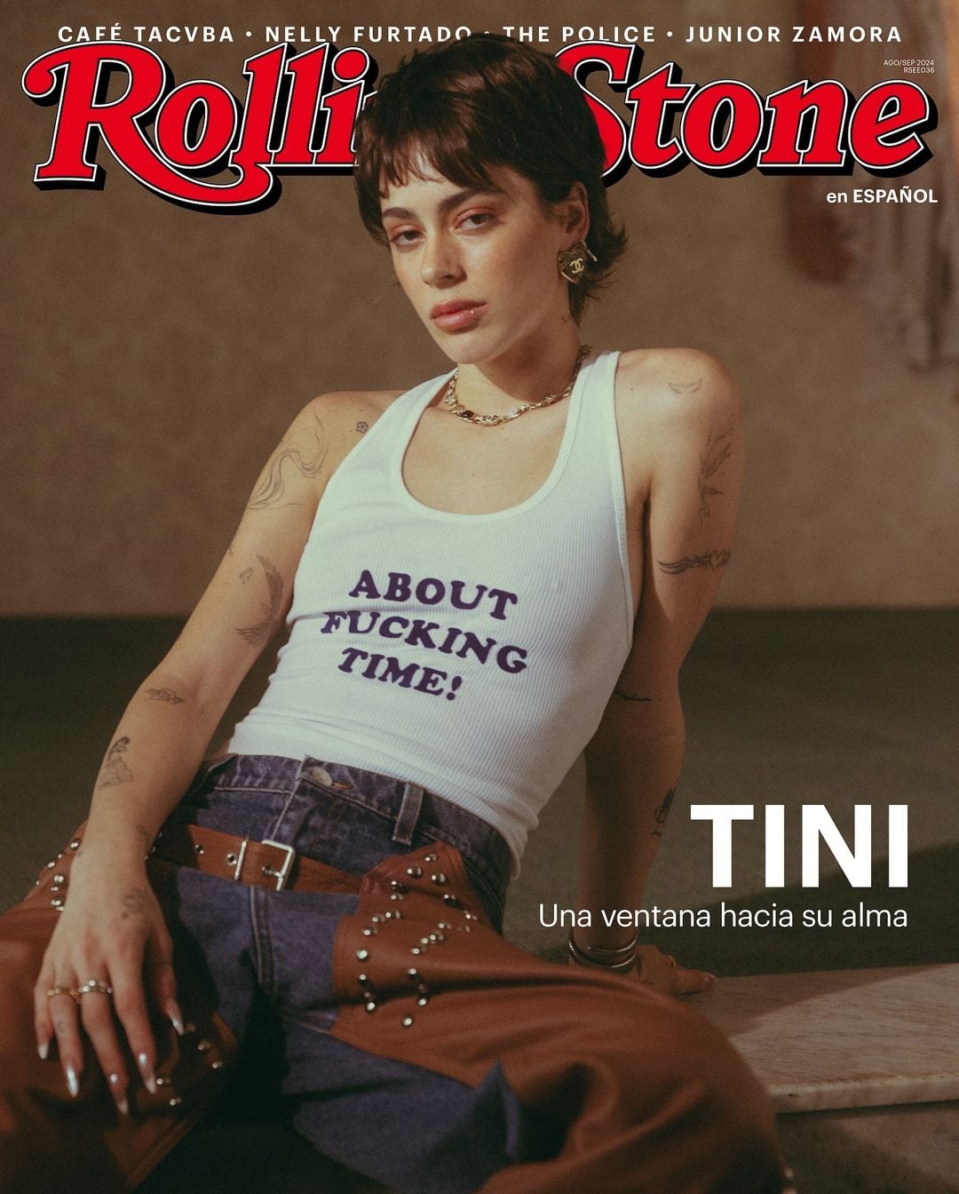 Con pelo corto y castaño: la jugada producción de fotos de Tini Stoessel con Rolling Stone