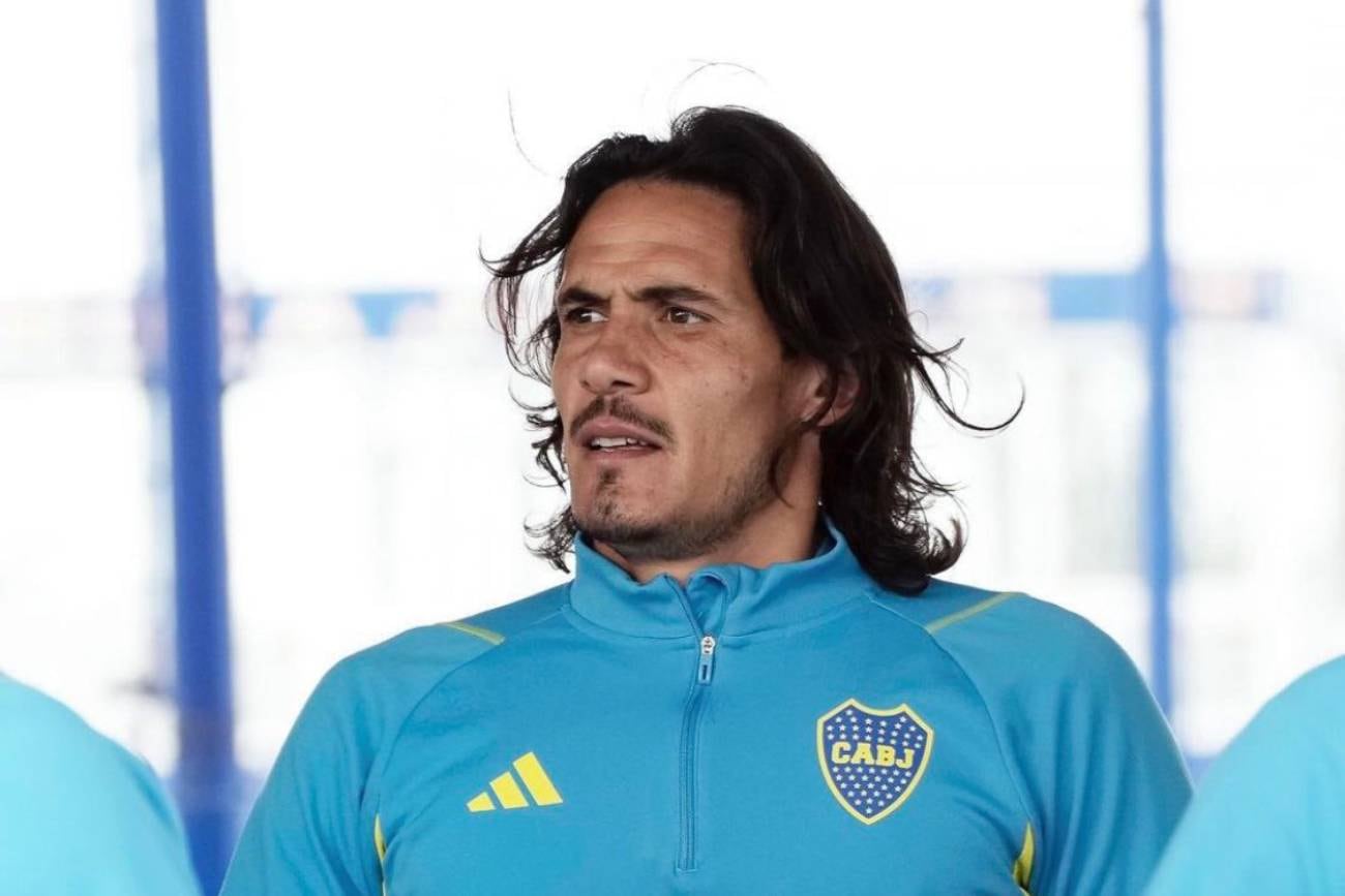 Edinson Cavani no estuvo esta mañana en el entrenamiento de Boca (Prensa)