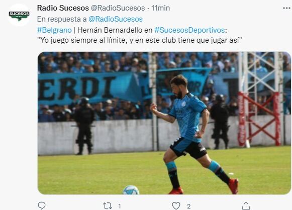 Tras casi un año sin jugar, Hernán Bernardello volvió y se puso la titular.