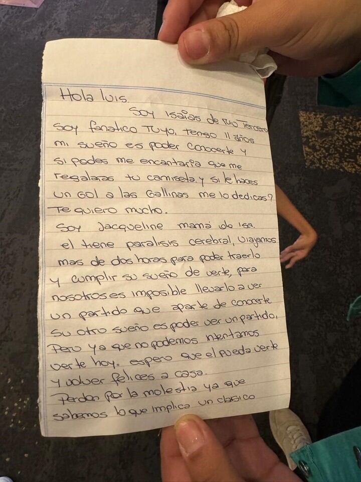 La emotiva carta de Isaías a su ídolo de Boca.